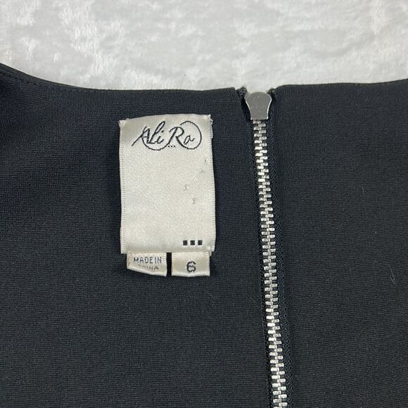 Ali Ra mesh accent fit and flare little black dress, size 6 - Picture 5 of 9